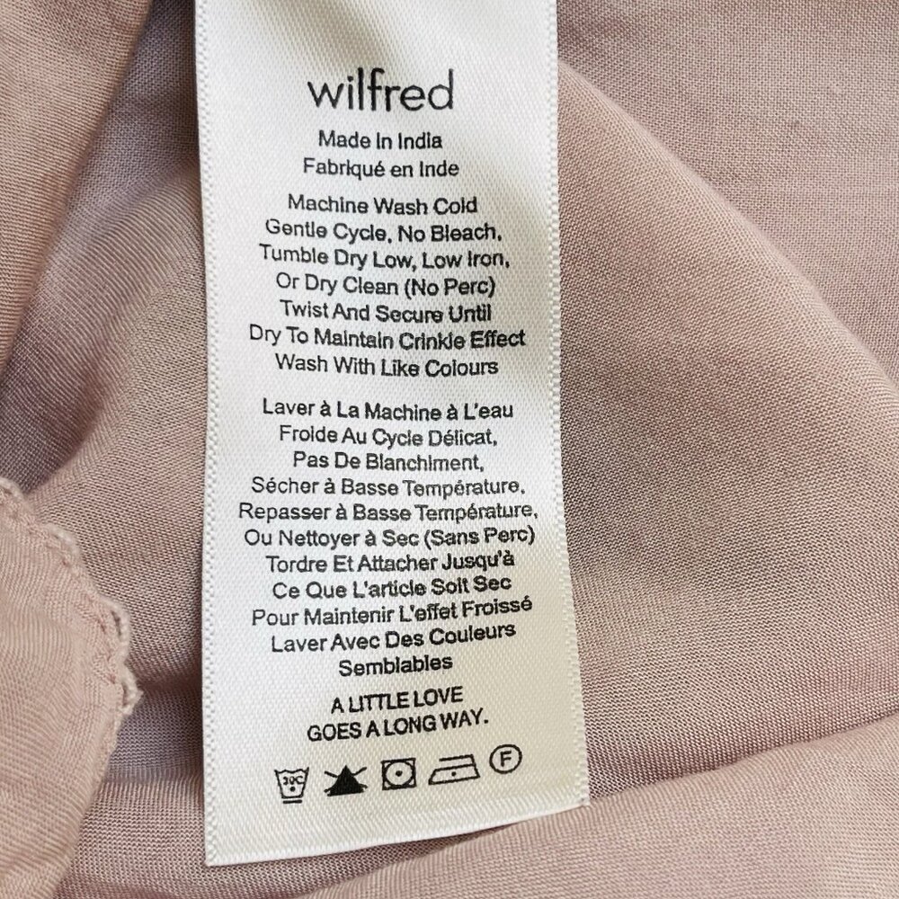 Aritzia Wilfred Blouse Womens XS Pleated Y2K Sleeveless Babydoll Cottage Beach - Picture 8 of 10